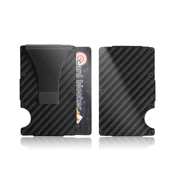 Front Pocket Carbon Fibre Cardholder & Money Clip - Picture 8 of 10